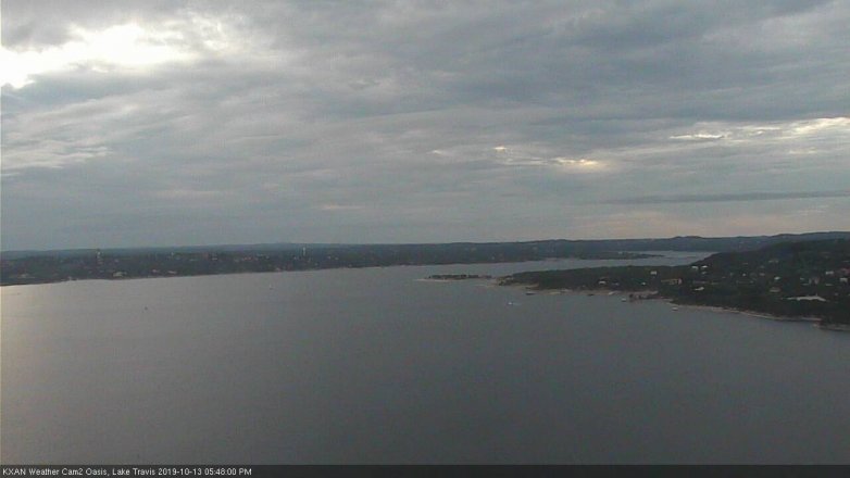 Lake Travis webcam, October 13, 2019 4:50 PM CT