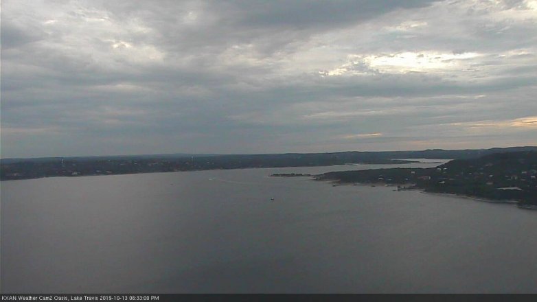 Lake Travis webcam, October 13, 2019 5:35 PM CT