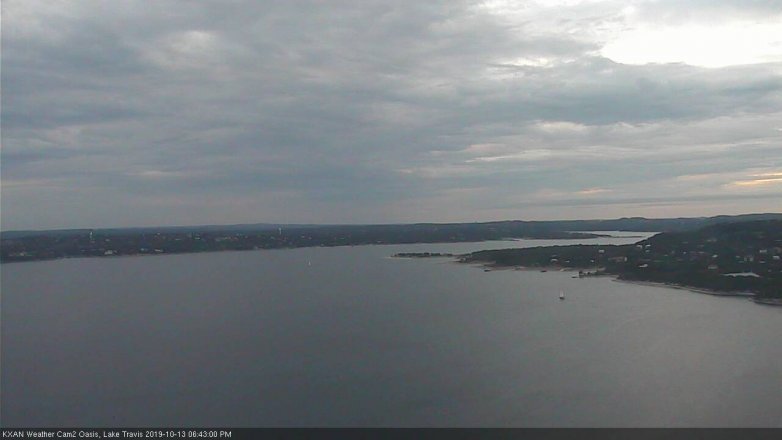 Lake Travis webcam, October 13, 2019 5:45 PM CT