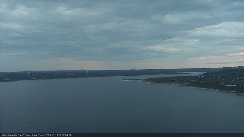 Lake Travis webcam, October 13, 2019 6:05 PM CT