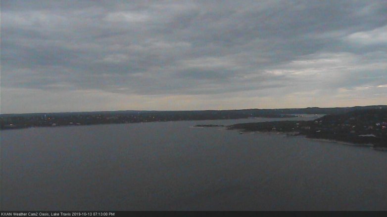 Lake Travis webcam, October 13, 2019 6:15 PM CT