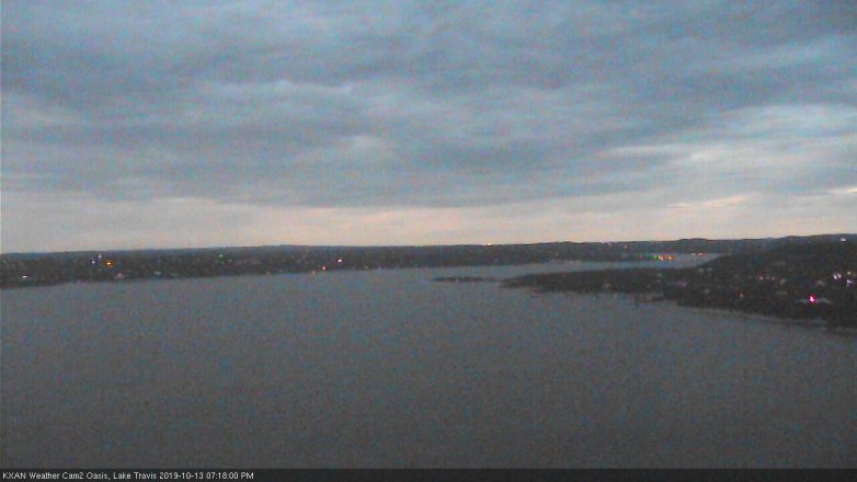 Lake Travis webcam, October 13, 2019 6:20 PM CT