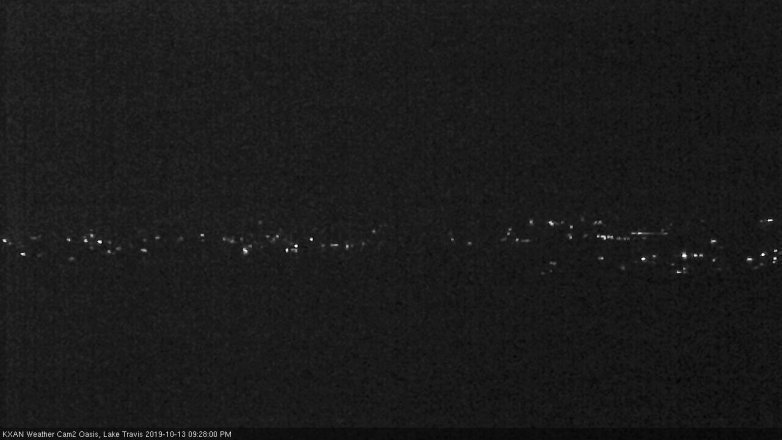Lake Travis webcam, October 13, 2019 8:30 PM CT
