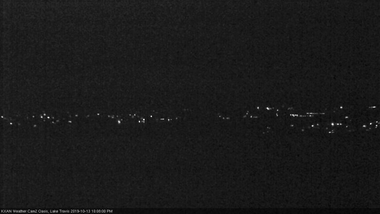 Lake Travis webcam, October 13, 2019 9:10 PM CT