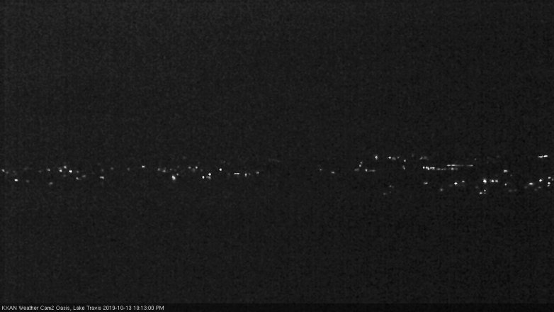 Lake Travis webcam, October 13, 2019 9:15 PM CT