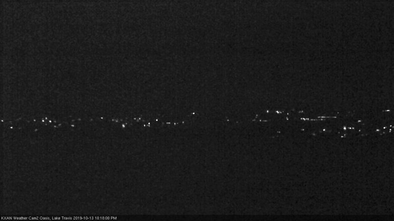 Lake Travis webcam, October 13, 2019 9:20 PM CT