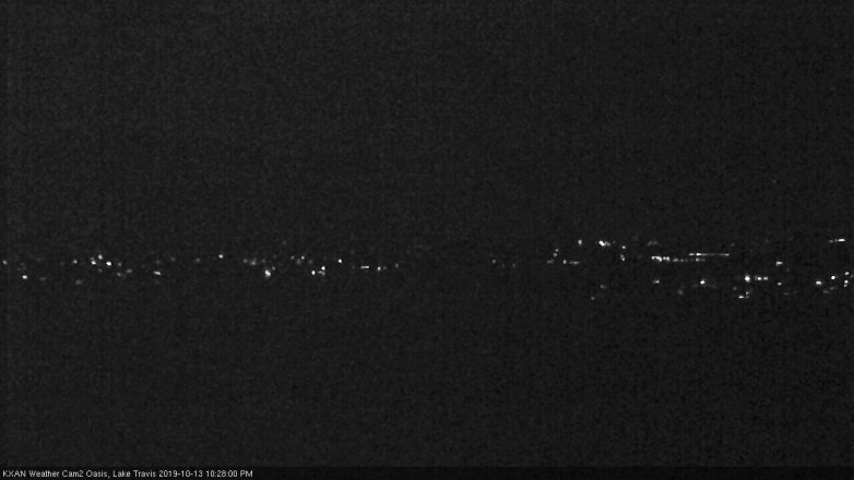 Lake Travis webcam, October 13, 2019 9:30 PM CT