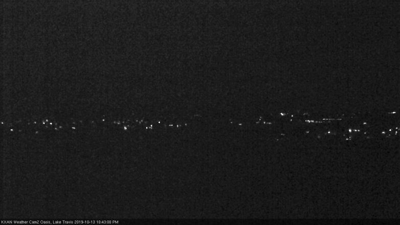 Lake Travis webcam, October 13, 2019 9:45 PM CT