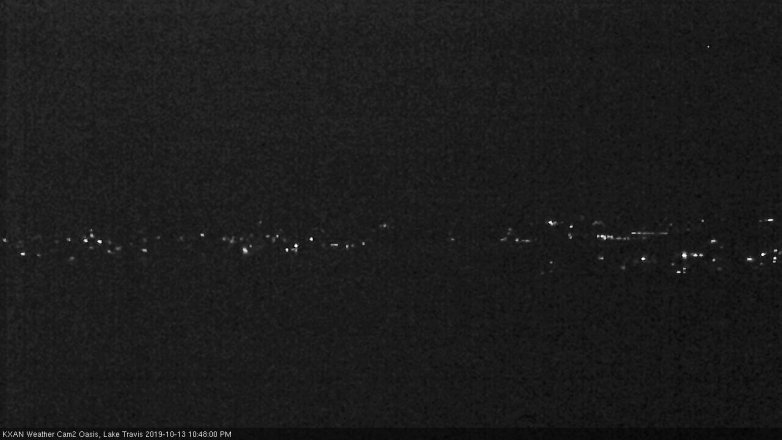 Lake Travis webcam, October 13, 2019 9:50 PM CT