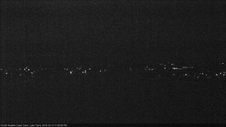 Lake Travis webcam, October 13, 2019 10:30 PM CT