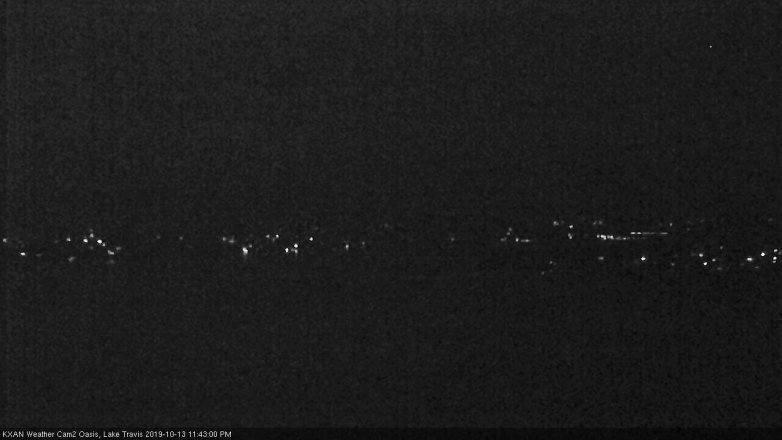 Lake Travis webcam, October 13, 2019 10:45 PM CT