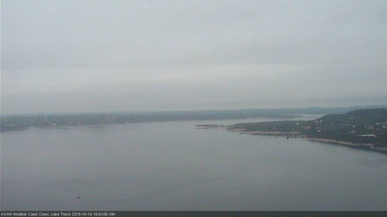 Lake Travis webcam, October 14, 2019 9:45 AM CT