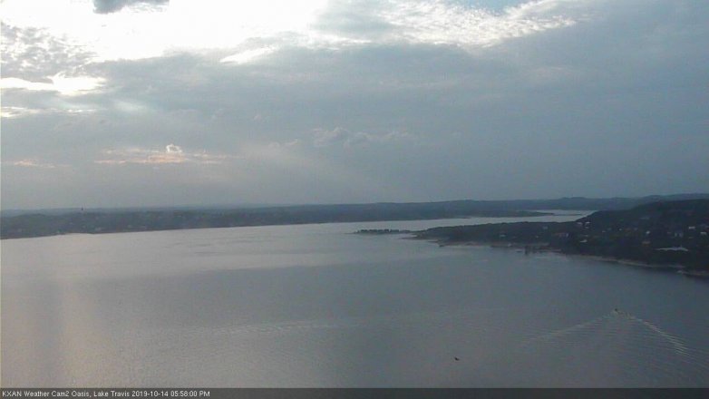 Lake Travis webcam, October 14, 2019 5:00 PM CT