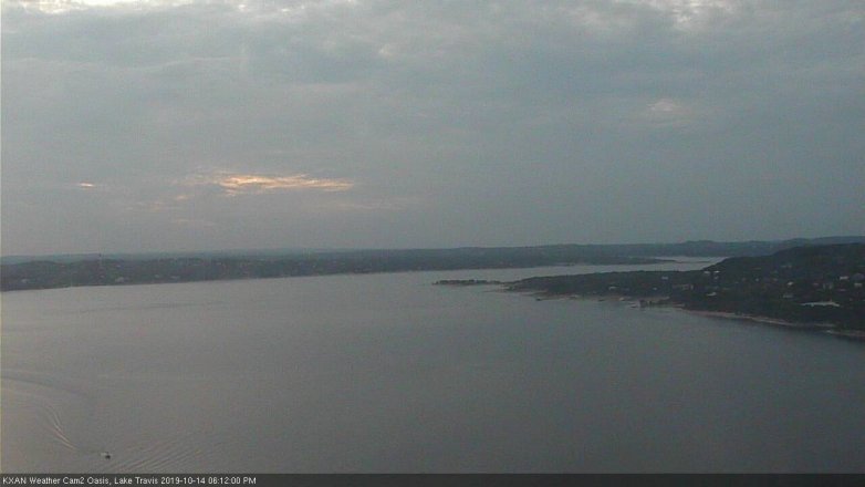 Lake Travis webcam, October 14, 2019 5:15 PM CT