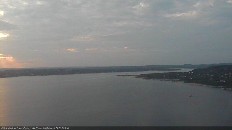 Lake Travis webcam, October 14, 2019 5:35 PM CT