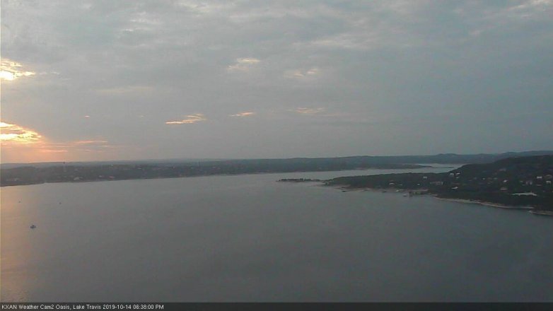 Lake Travis webcam, October 14, 2019 5:40 PM CT