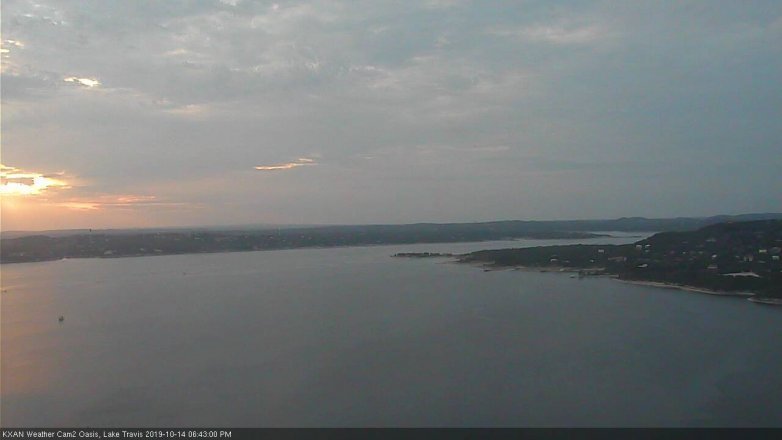 Lake Travis webcam, October 14, 2019 5:45 PM CT