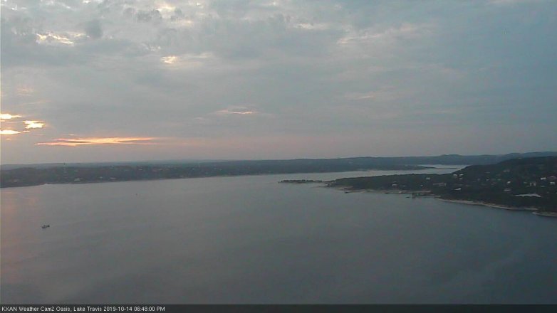 Lake Travis webcam, October 14, 2019 5:50 PM CT
