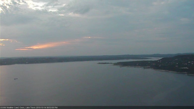 Lake Travis webcam, October 14, 2019 5:55 PM CT