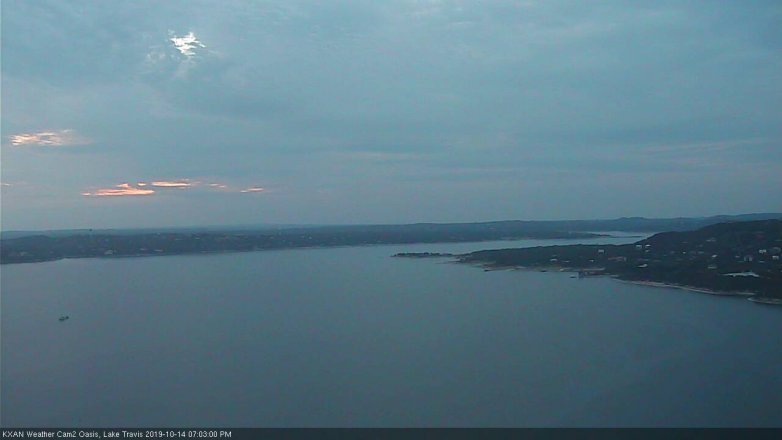 Lake Travis webcam, October 14, 2019 6:05 PM CT