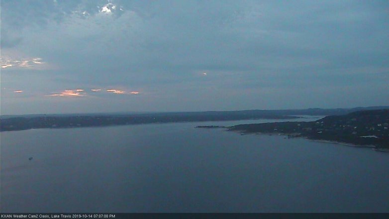 Lake Travis webcam, October 14, 2019 6:10 PM CT
