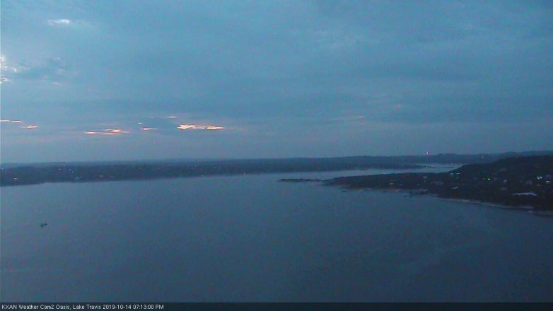Lake Travis webcam, October 14, 2019 6:15 PM CT