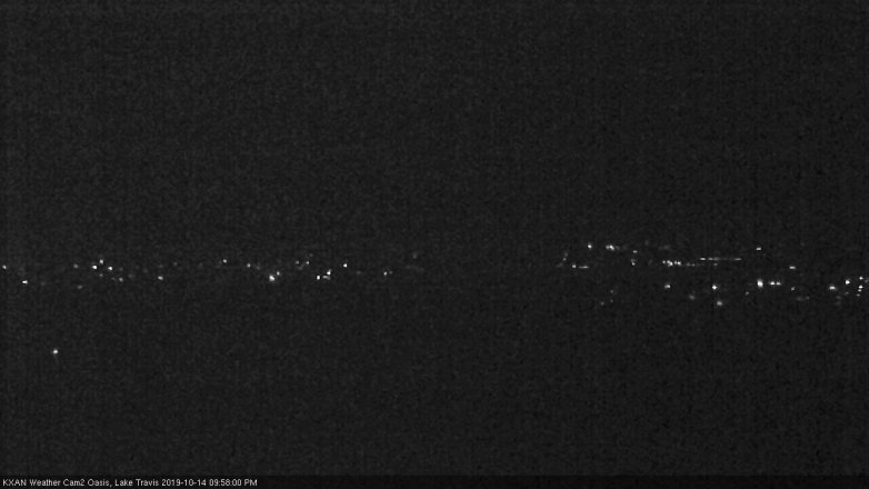 Lake Travis webcam, October 14, 2019 9:00 PM CT
