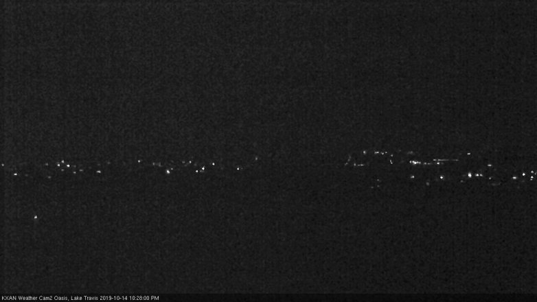 Lake Travis webcam, October 14, 2019 9:30 PM CT