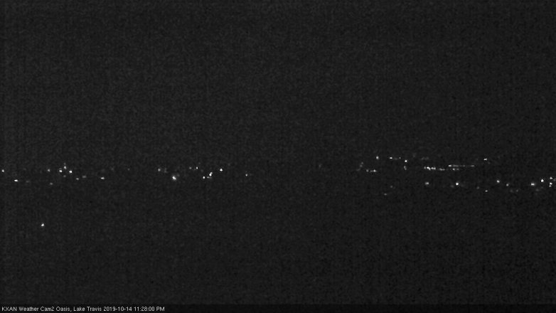 Lake Travis webcam, October 14, 2019 10:30 PM CT