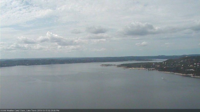 Lake Travis webcam, October 15, 2019 1:30 PM CT