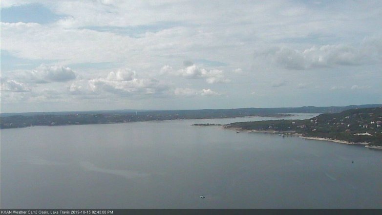 Lake Travis webcam, October 15, 2019 1:45 PM CT