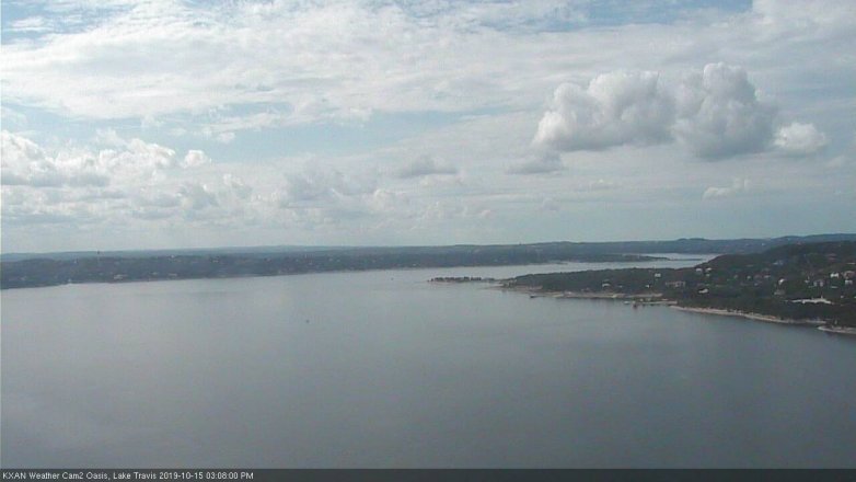 Lake Travis webcam, October 15, 2019 2:10 PM CT