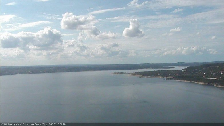 Lake Travis webcam, October 15, 2019 2:45 PM CT