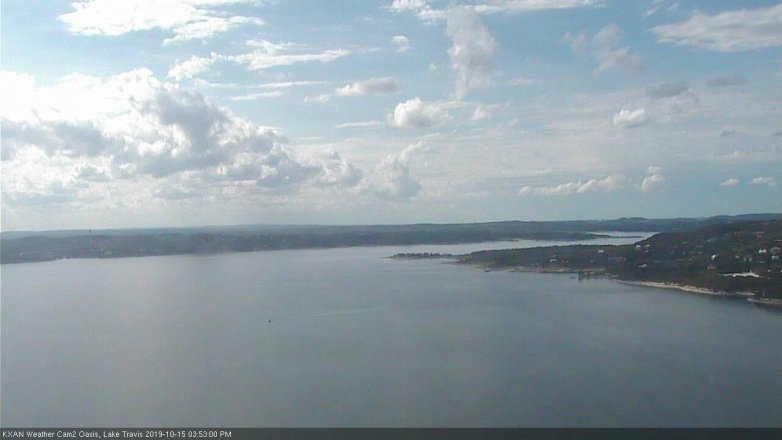 Lake Travis webcam, October 15, 2019 2:55 PM CT
