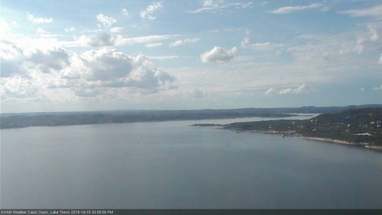 Lake Travis webcam, October 15, 2019 3:00 PM CT