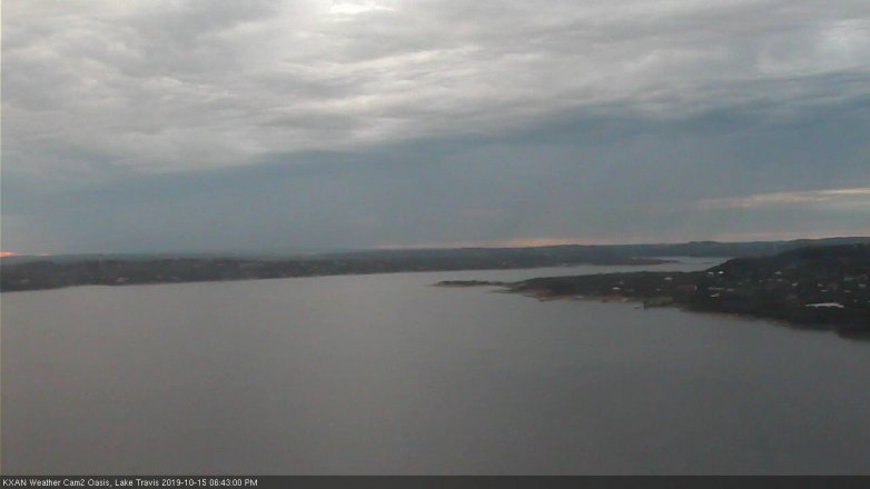 Lake Travis webcam, October 15, 2019 5:45 PM CT