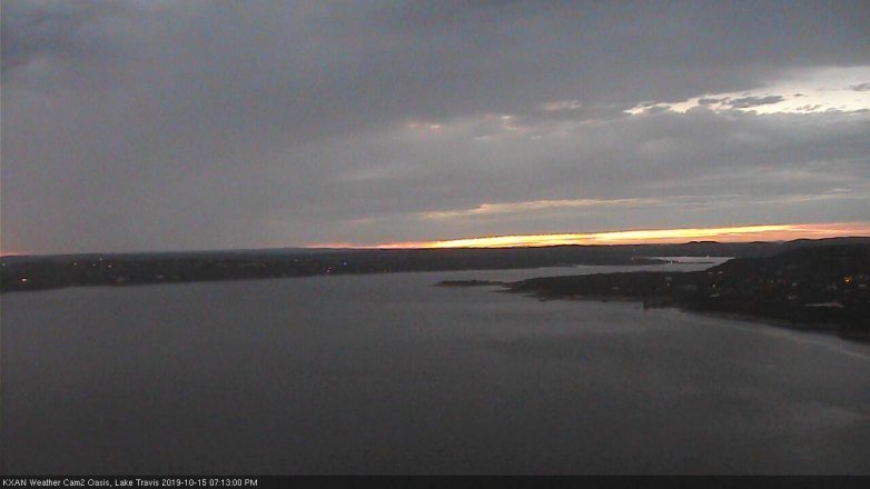 Lake Travis webcam, October 15, 2019 6:15 PM CT