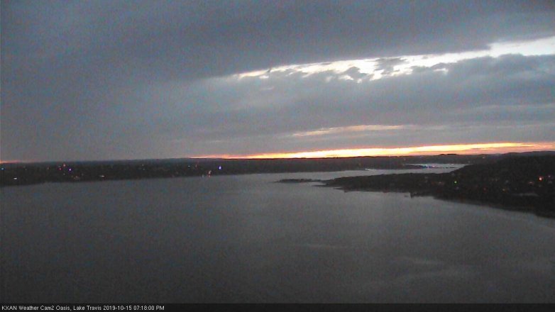 Lake Travis webcam, October 15, 2019 6:20 PM CT