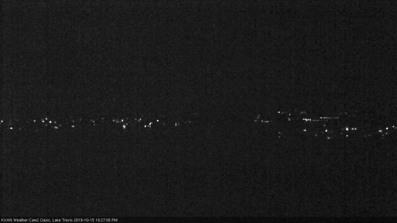 Lake Travis webcam, October 15, 2019 9:30 PM CT