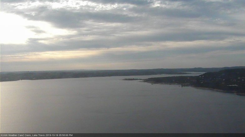 Lake Travis webcam, October 16, 2019 5:00 PM CT