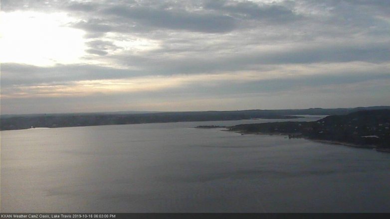 Lake Travis webcam, October 16, 2019 5:05 PM CT
