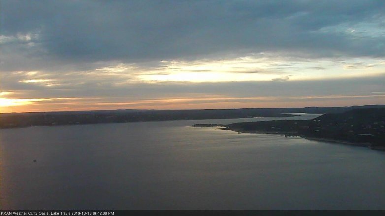 Lake Travis webcam, October 16, 2019 5:45 PM CT