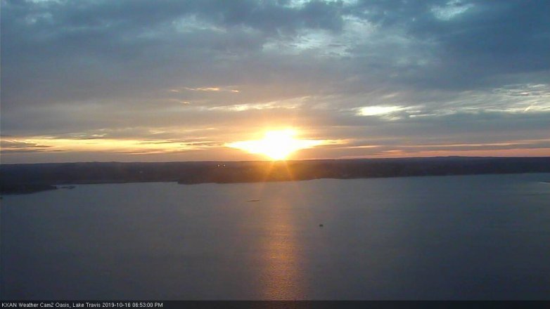 Lake Travis webcam, October 16, 2019 5:55 PM CT