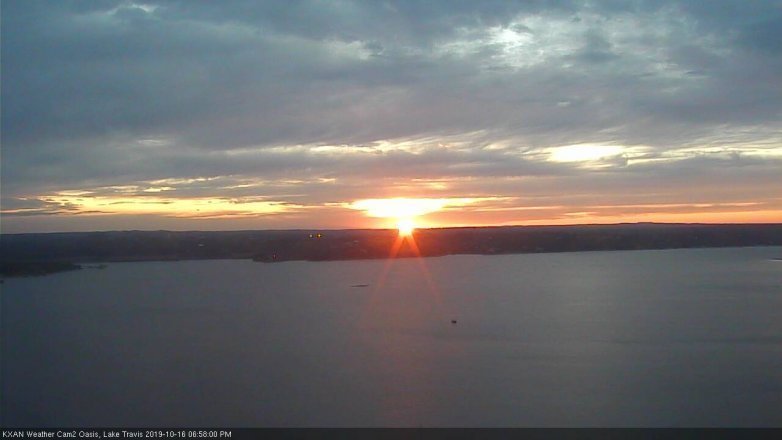 Lake Travis webcam, October 16, 2019 6:00 PM CT