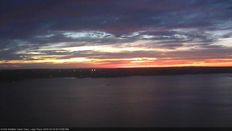 Lake Travis webcam, October 16, 2019 6:20 PM CT