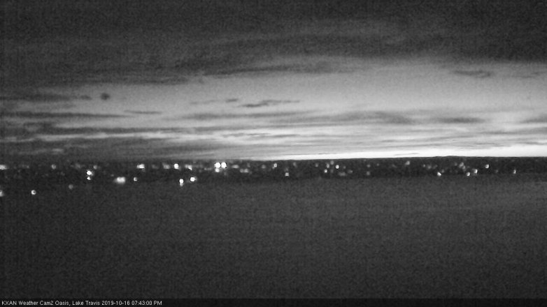 Lake Travis webcam, October 16, 2019 6:45 PM CT