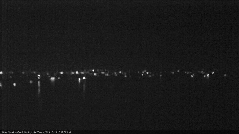 Lake Travis webcam, October 16, 2019 9:10 PM CT