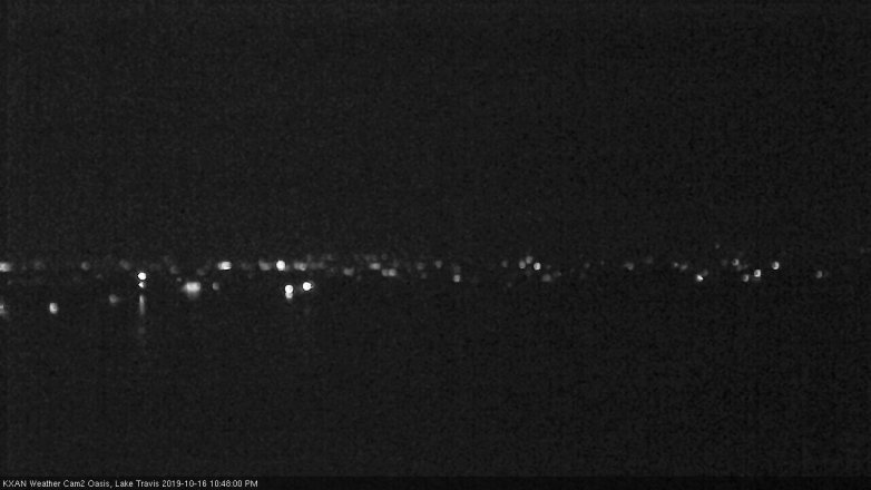 Lake Travis webcam, October 16, 2019 9:50 PM CT