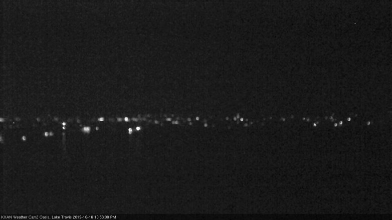 Lake Travis webcam, October 16, 2019 9:55 PM CT