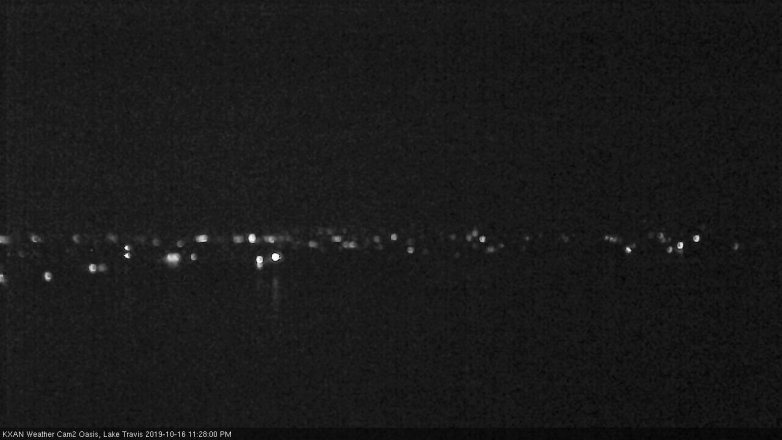 Lake Travis webcam, October 16, 2019 10:30 PM CT